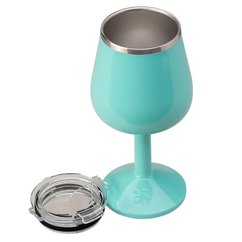 ORCA Vino Seafoam 15oz Insulated Stainless Steel Wine Cup w/ Lid Dishwasher Safe